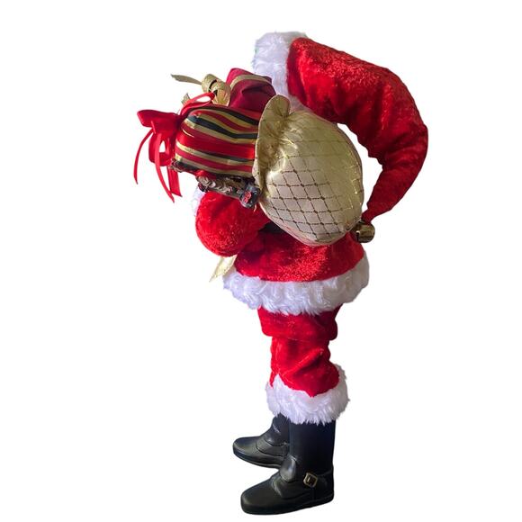 Vintage American Retro 22" Tall Frog w/ Santa Suit and Porcelain Head Christmas - Picture 2 of 13